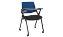 classroom chair with writing pad and castors