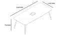 shop drawing of Varna 8 feet conference table