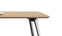 light oak meeting table top with aluminum legs