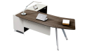 desk with curved ergonomic top
