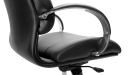 leather office chair with padded armrests