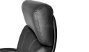 black leather chair with headrest