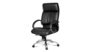 luxurious office chair in black leather
