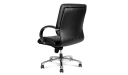 medium back swivel executive chair in black leather