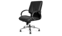 luxurious office chair in black leather