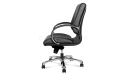 office chair in rich black leather