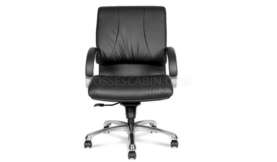 executive chair in black leather