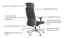 Vich High Back Office Chair With Synchronized Tilt