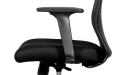office chair with black adjustable armrests