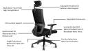 Power Office Chair With Adjustable Headrest, Armrests & Lumbar Support