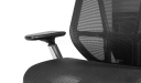 black mesh office chair with 3d armrests