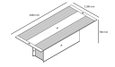 shop drawing of 8 feet meeting table