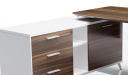 'Lipa' 6 Feet Desk With Walnut Laminate Top