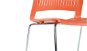 'Magna' Stackable Plastic Chair With Chrome Legs