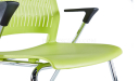 'Magna' Plastic Chair With Chrome Frame & Castors