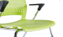 'Magna' Plastic Chair With Chrome Frame & Castors