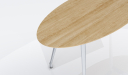 'Varna' 7 Feet Oval Shape Meeting Table in Light Oak