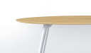 'Varna' 7 Feet Oval Shape Meeting Table in Light Oak