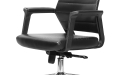 Astra Office Chair In Black Artificial Leather