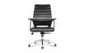 visitor chair in artificial black leather