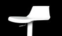 bar stool with white plastic seat