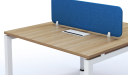 'Virgo' 2 Seater Workstation In Light Wood