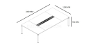 shop drawing of eazy 8 seat conference table