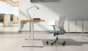 office with height adjustable desk and chair