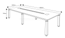shop drawing of Eazy series 10 feet conference table