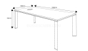 shop drawing of 6 feet Ehalf meeting table