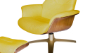 'Karma' Recliner Chair In Mustard Yellow Leather